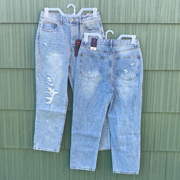 WOMEN’S Juniors Straight Super High-Rise 90's Jeans Pants 2-Pack Size 11 - Picture 2 of 8